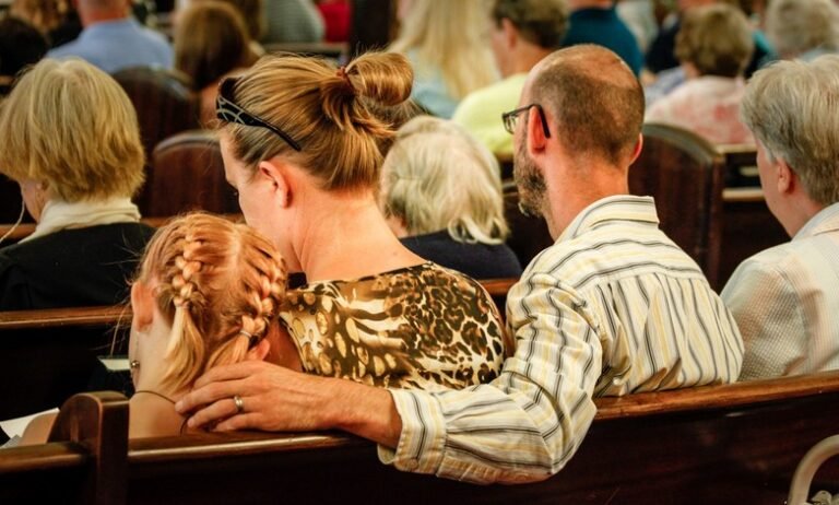 congregants in church