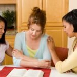 women having a bible study session